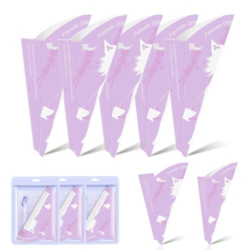 KASESSS 30 Pezzi Imbuto per Pipi Donna in Pied, Coni per Pipi Donna USA e Getta da Viaggio, Orinatoio Portatile Donna di Carta Coni Pipi Donna Monouso per Campeggio Escursioni e attività All'Aperto