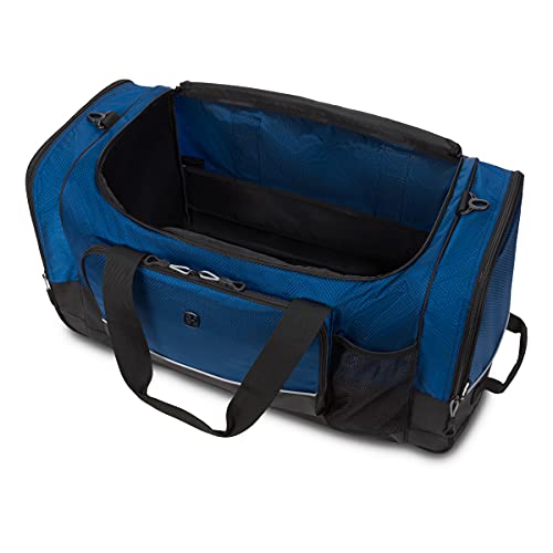 SWISSGEAR Apex Duffle Bag Travel and Gym Duffle Bag with Bungee-Cord System, Navy Dobby, 28-Inch by SwissGear - Image 4