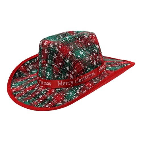 Generisch Elegante sombrero de vaquero occidental para fiestas, celebraciones, disfraces de mago, el atuendo diario de moda, rojo, talla única
