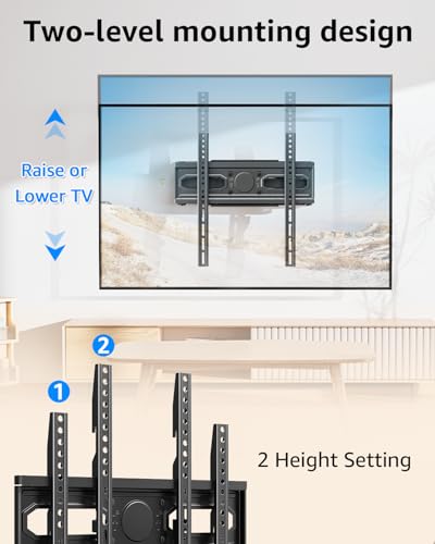 EconoMe TV Wall Mount for Most 32-65 inch Flat Screen/LED/4K TVs, TV Mount with Swivel and Tilt Articulating Dual Arms, Full Motion Wall Mount up to 16” Stud, Max VESA 400X400mm, up to 99lbs