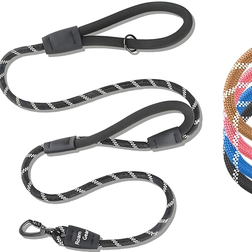 6 Foot Dog Leash, Two Extra Padded Handles, Locking Carabiner