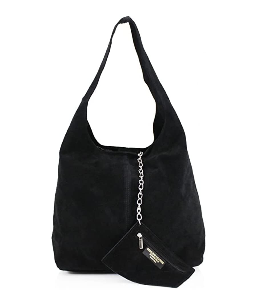 Borsa a tracolla da donna in pelle scamosciata pochette, borsa a tracolla, shopper, da donna, in vera pelle