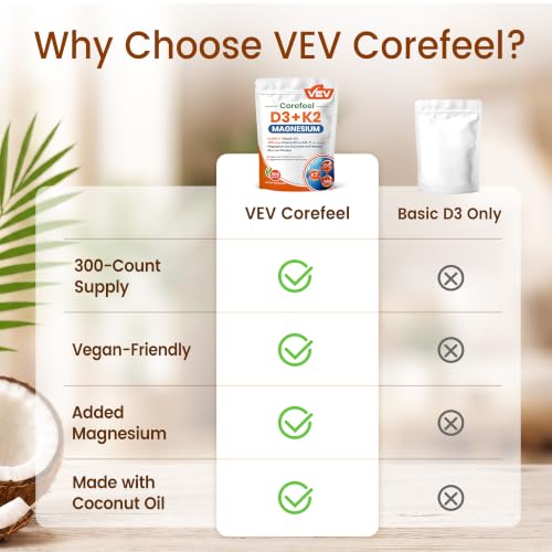 VEV Corefeel D3 K2 Magnesium Softgels