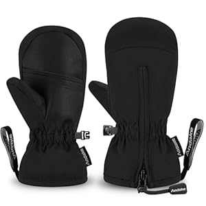 Andake Winterhandschuhe Kinder Schwarz XXXS