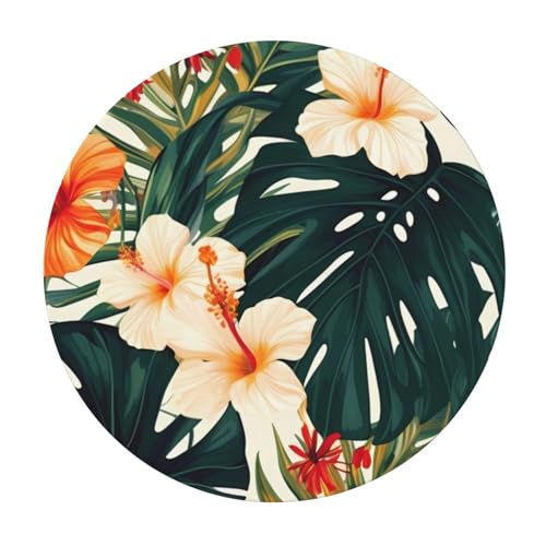Nappe de table ronde tropicale élastique imperméable Ø 101-127 cm - 3