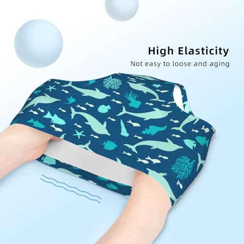 Silhuette Of Dolphins And Sealife Girls' Underwear Soft Cotton Little Girls Panties Comfort Briefs4