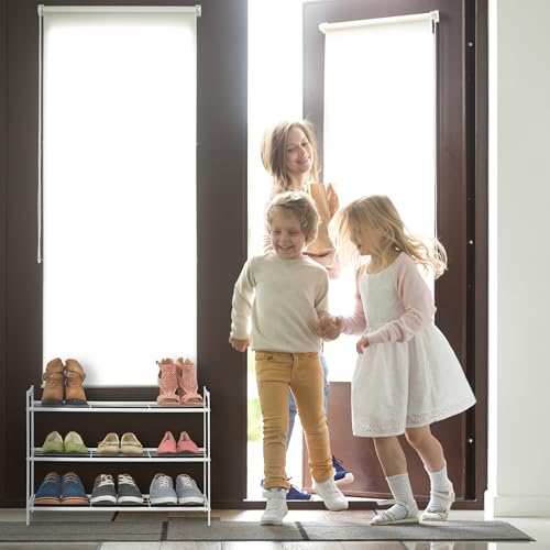 Rangement chaussures métal doré au design chic et compact à 3 niveaux - 5