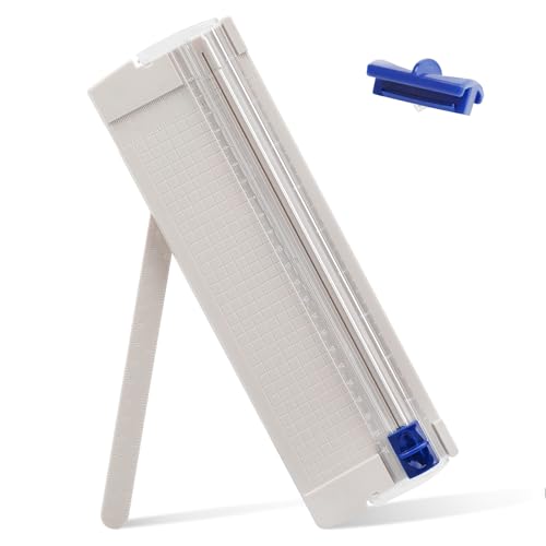 Mini Paper Cutter, Straight Small Paper Trimmer with Side Ruler for Scrapbooking Craft, Paper, Coupon, Label, Cardstock
