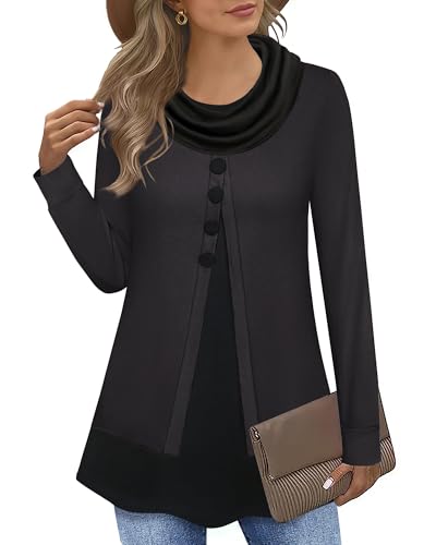 Datuhao Tunika Damen Elegant Lang Langarm Shirt Winter Pullover Business Winterpullover Damen Warm Lang Sweatshirt Curvy Mode Winter Pullover Women Hoodie Damenpullislangarm