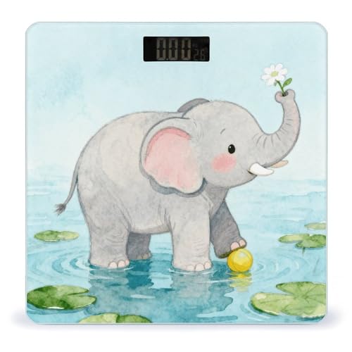 Báscula digital de baño con pantalla LCD grande miniatura 1