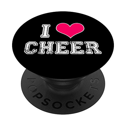 I Love Cheer Varsity Cheerleading Gifts For Girls Cheer PopSockets PopGrip: Swappable Grip for Phones & Tablets