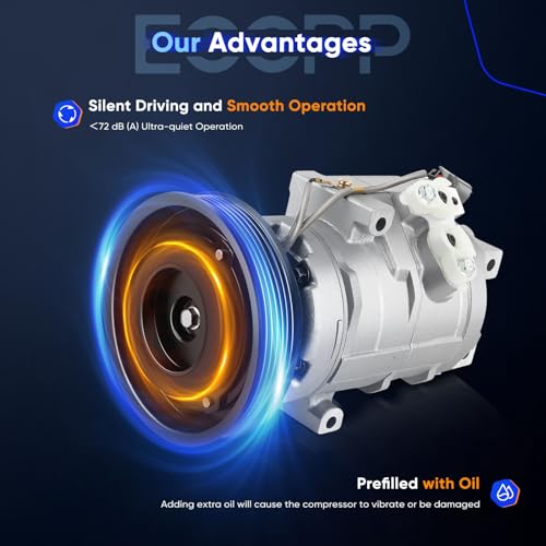 Image of ECCPP Air Conditioning Compressor 1999-2004 fit for Honda Odyssey Pilot for Acura MDX 3.5L A /C Compressor with Clutch