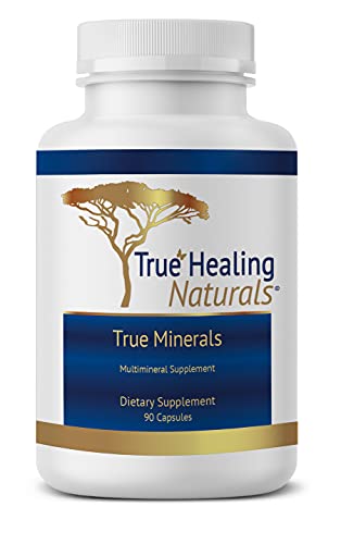 True Healing Naturals - True Minerals Supplement - Promotes Gut & Heart Health - Iodine, Zinc, Selenium, Manganese, Chromium, Molybdenum & Potassium - 90 Vegetarian Capsules