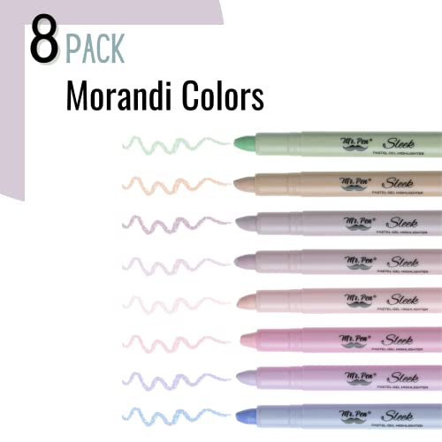 Image of Mr. Pen- No Bleed Gel Highlighters, Morandi Colors, 8 Pack