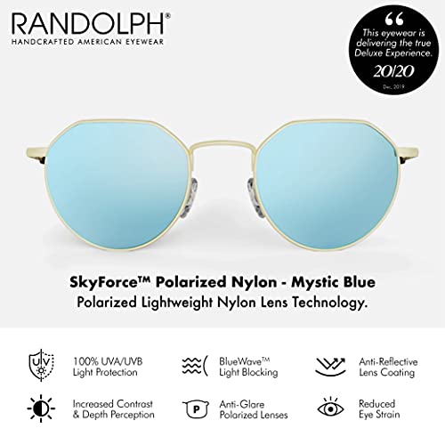 Randolph Usa | Hamilton Round Hexagon Sunglasses For Men Or Women Polarized 100% Uv #TOP1