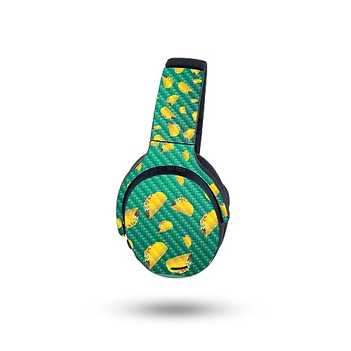 Image of MightySkins Carbon Fiber Skin Compatible with Skullcandy Crusher ANC 2 - Tacos | Protective, Durable Textured Carbon Fiber Finish | Easy to Apply, Remove, and Change Styles
