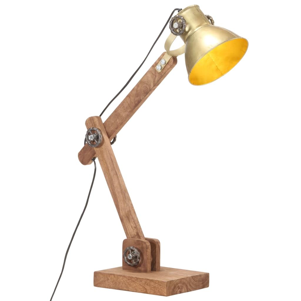 vidaXL Lámpara de Mesa Industrial Sobremesa Decorativa Hogar Comedor Luz Escritorio Lectura Vintage Duradera Robusta Redonda Latón E27