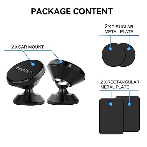 IVoler Porta Cellulare Auto Magnetico [2 Pezzi]