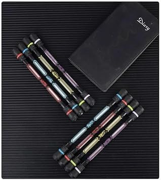 Gowxs 4 Pcs Spin Cool Pens, Rolling Finger Spin Game Pens with Weighted Ball Anti-Slip Stationery Set including Refills - Image 4