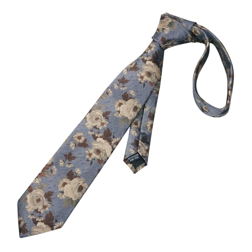 Image of Alizeal Mens 3.15'' Colorful Flower Pattern and handkerchief Necktie Set