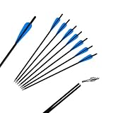 Crossbow Bolts Arrows Hunting Arrows Archery Carbon Arrows Arrows 20" Crossbow Bolts with 4" vanes(P