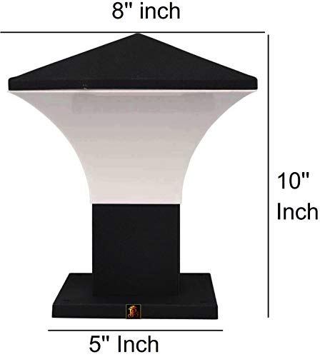 Image of Cruv gate Lamps for Outdoor Waterproof, gate lamp, Pillar Light, Waterproof, Pillar Light gate Lights, Modern Boundary Wall Lights (Pack of 1) NEW
