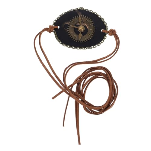 革のアイマスク 大人用一眼カバー マスカレードアイパッチ スチームパンクアクセサリー 片目のカバー スリープマスク シングルアイカバー アイカバーオーナメント スチームパンクなアイ