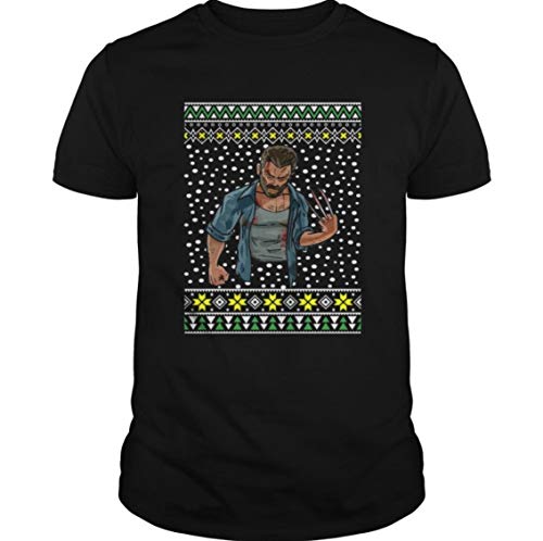 Logan Wolverine Bleeding Ugly Chirstmas Shirt, Cartoon Christmas T-Shirt, Christmas Birthday, Women Men Unisex Ladies Graphic Funny Novelty T Shirt, Hoodie, Sweater