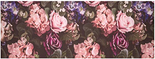 Baroni Küchenläufer aus PVC, rutschfest, waschbar, Blumen, Rosa, 60 x 180 cm Cover