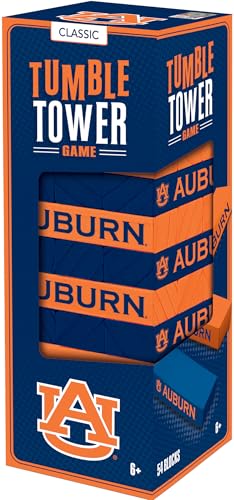 Baby Fanatic MasterPieces Game Day - NCAA Auburn Tigers - Officially Licensed Tumble Tower, Real Wood Blocks
