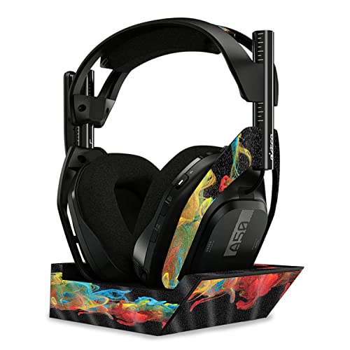 Image of MightySkins Glossy Glitter Skin Compatible with Astro A50 Wireless Headphones + Base Station (Gen 4) - Primary Smoke | Protective, Durable High-Gloss Glitter Finish | Easy to Apply | Made in The USA