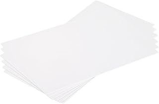 sourcing map Hoja de plástico ABS de 7 x 4 x 0.02 pulgadas, hojas de estireno ABS para modelo de construcción, panel de manualidades, color blanco, 6 piezas