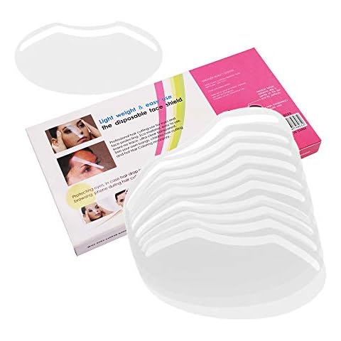 LWBTOSEE 50 PCS Disposable Face Shield Shower Eye Protector, for Eyebrow Microblading Makeup Haircut Hairspray Eyelash Extensions Eye Eyelid Surgery Aftercare Salon Supplies Cover