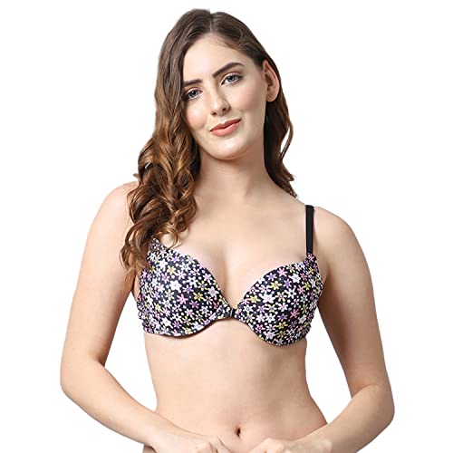 Image of Quttos PrettyCat Printed Front Open Underwire Sexy Pushup Bra