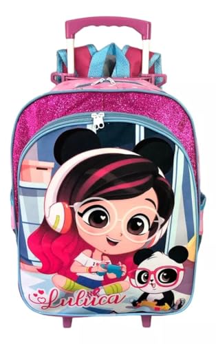 Mochila Infantil Luluca Pandinha Rodinhas Tam G Escolar