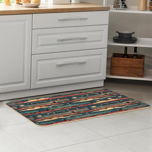 Tapete de cocina lavable VAPOKF para evitar resbalones y proteger el suelo, juego de 2 piezas 7