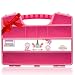 ASH BRAND Durable Figures Carrying CASE Storage Organizer | Fits Up to 50 Mini Toys Miniature Characters Or Tiny Bags & Baskets| Pink Toys Box with Compartments & Handle