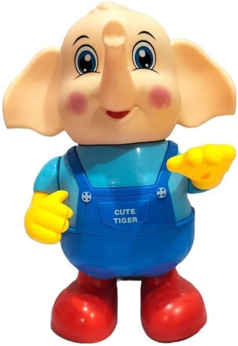 Dancing and Singing Elephant Toy with Light and Sound Multi Color