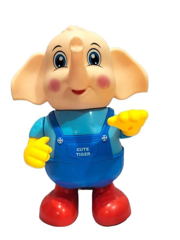 Dancing and Singing Elephant Toy with Light and Sound Multi Color