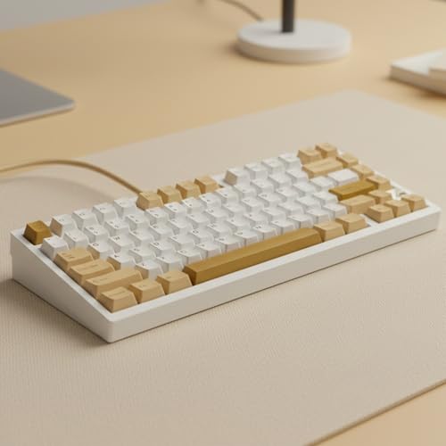 Image of Cute Shiba Inu PBT Keycaps Set - Cherry Profile Animal Dog Keycaps for 60 /65 /75% Gaming Keyboard, No Backlight, Custom with Key Puller