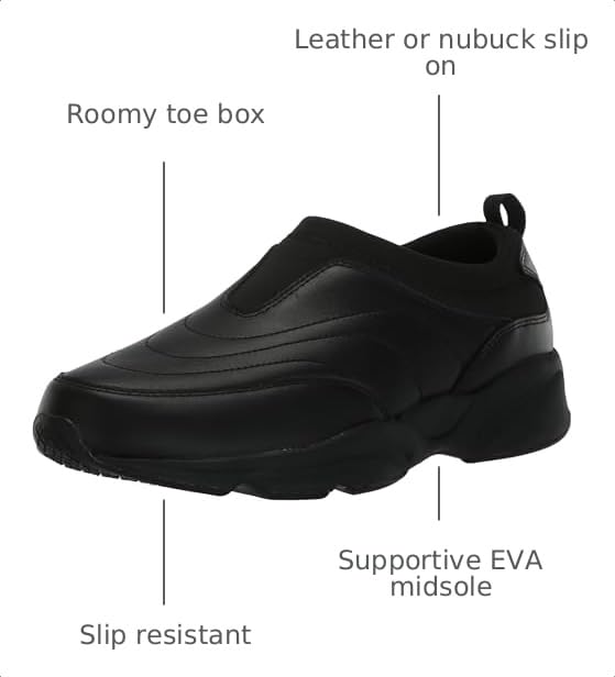 Image of Propet Womens Stability Walking Walking Sneakers Shoes - Black