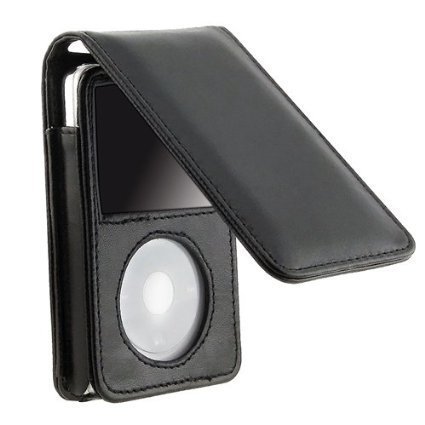 Leather Style Flip Case for 120/160 Gb Ipod Classic (Black)