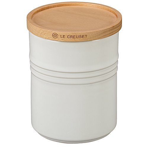 Le Creuset Stoneware Canister with Wood Lid, 2.5 qt. (5.5