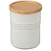 Le Creuset PG1519-1416 Stoneware Canister with Wood Lid, 2 1/2 quart, White