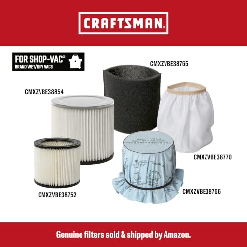 CRAFTSMAN CMXZVBE38767 5-8 Gal. Wet Dry Shop Vacuum Dust Collection Bags | For General Debris, Fits Most 5 to 8 Gallon Shop Vacuums, Collects Dry Only Debris, Reduces Cleanup Time, 3-Pack - image 6