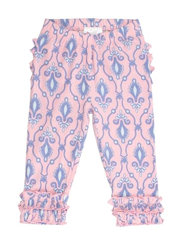 Image of RuffleButts Toddler Girl Merry & Bright Ruffle Leggings - Ankle Leggings
