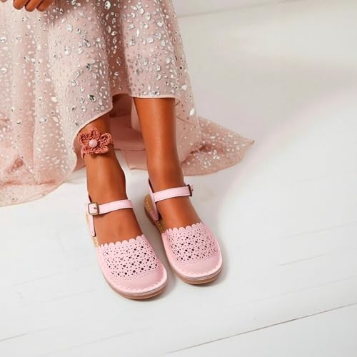 Image of THEE BRON Toddler Girls Espadrilles Sandals Hollow Out Rustic Dress Shoes