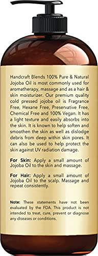Handcraft Jojoba Oil 16 Fl. Oz – 100% Pure & Natural Jojoba Oil For Skin, Face, And Hair – Deeply Moisturizing Anti-Aging Jojoba Oil For Men And Women #TOP2