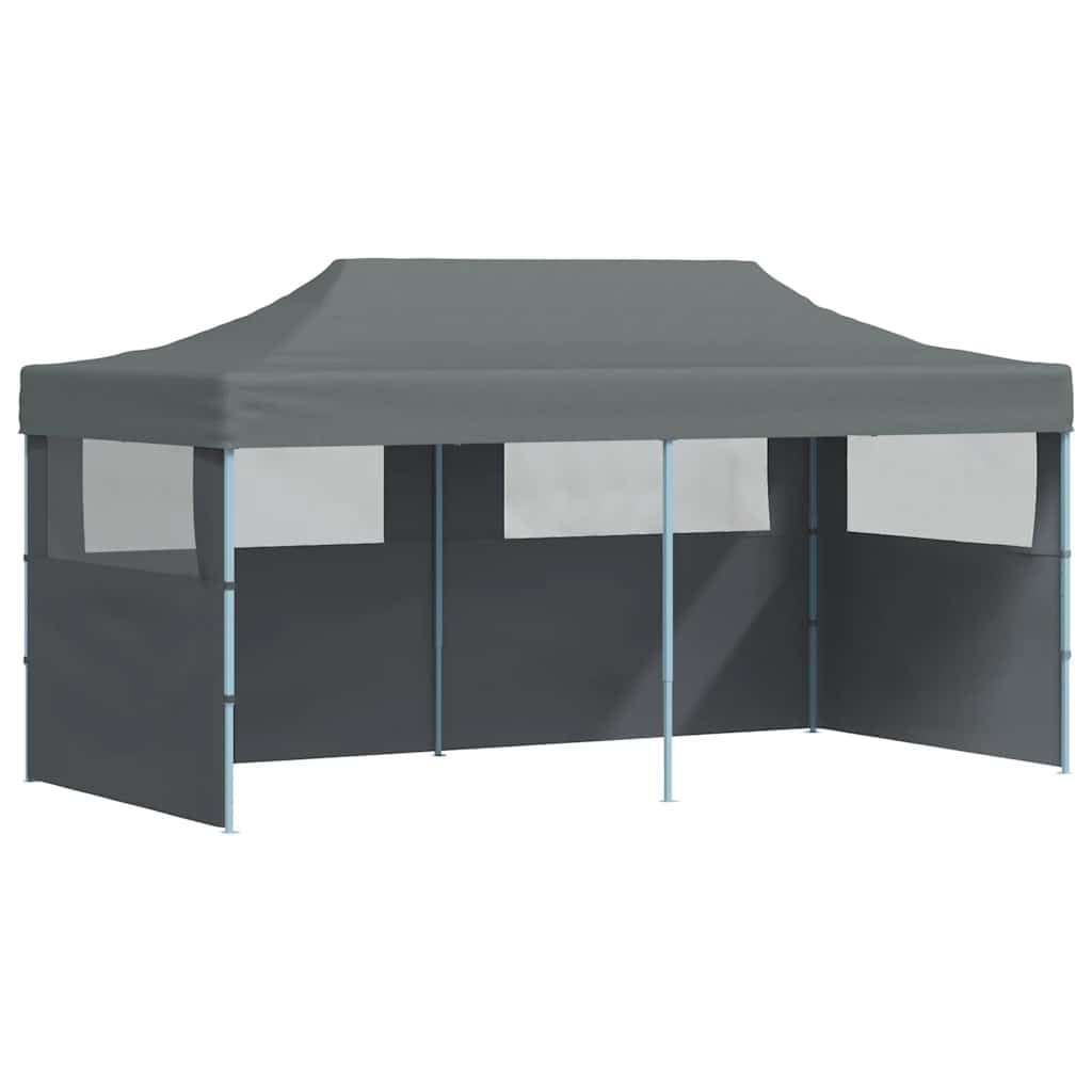 Faltpavillon, 3 x 6 m, mit Seitenwänden, Anthrazit