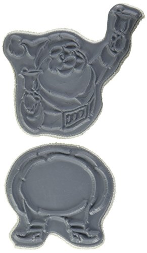 Art Impressions Christmas Cling Rubber Stamp, 8 by 4-Inch, Santa Shake